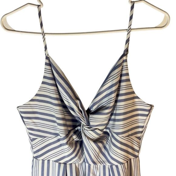 She + Sky Twist Front Mini Sundress, Large. Blue and White Striped. Summer!! - Picture 4 of 11